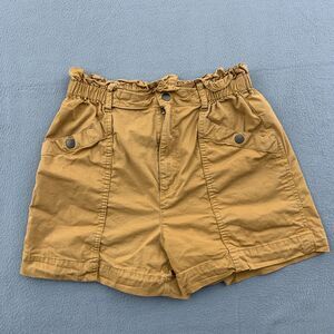 Madewell Paperbag Utility Shorts Womens Small High waisted Toffee Tan Stretch